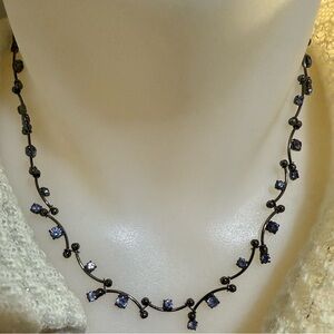 Vintage Monet Purple Crystal Necklace